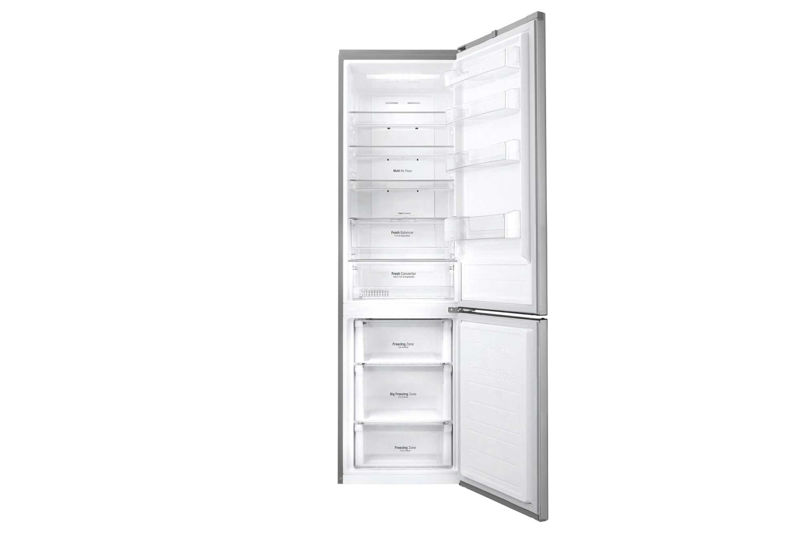 LG Kühl-Gefrierkombination mit Total No Frost und FRESH Converter, GBB60PZMFS