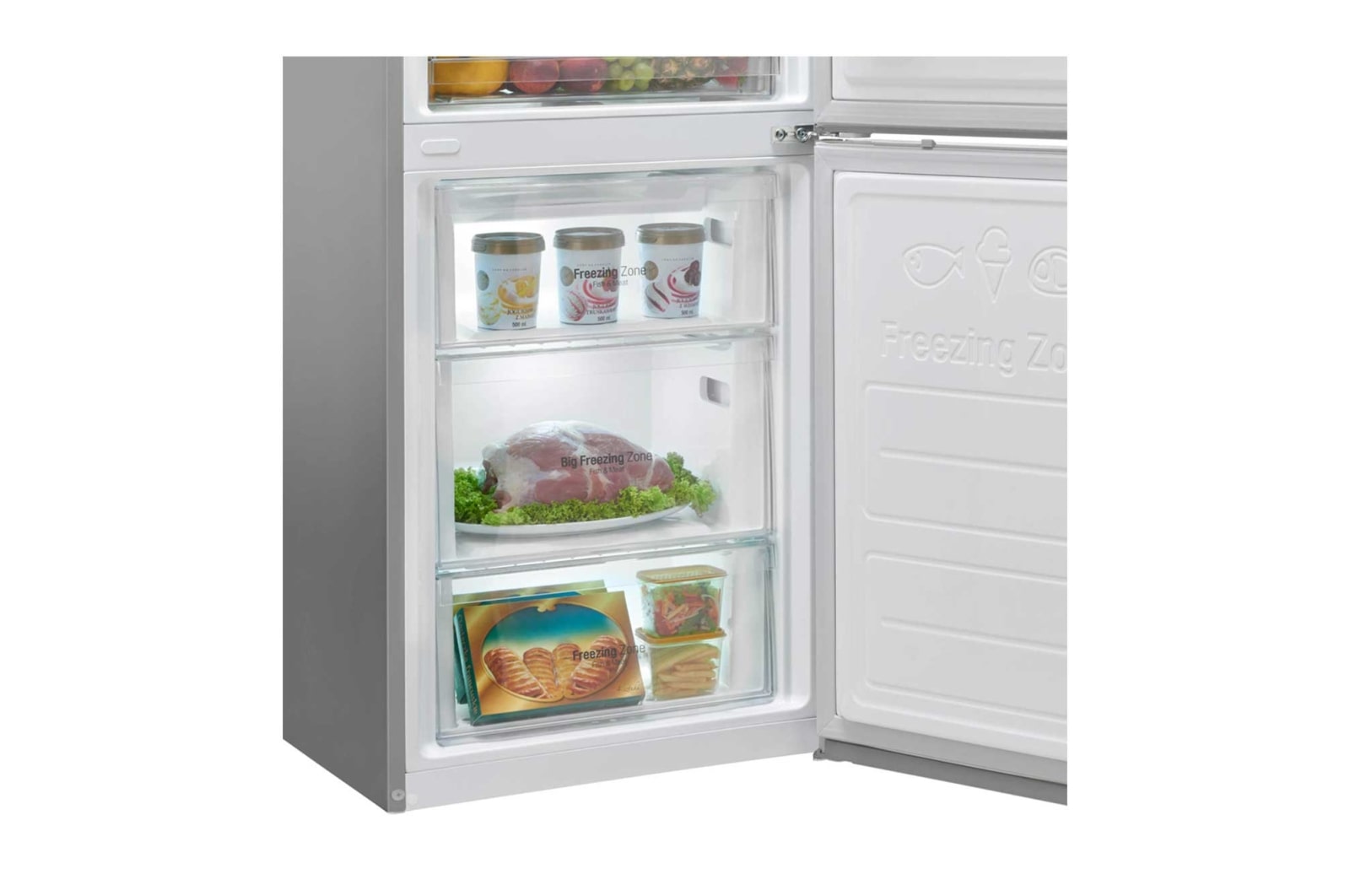 LG Kühl-Gefrierkombination mit Total No Frost und FRESH Converter, GBB60PZMFS