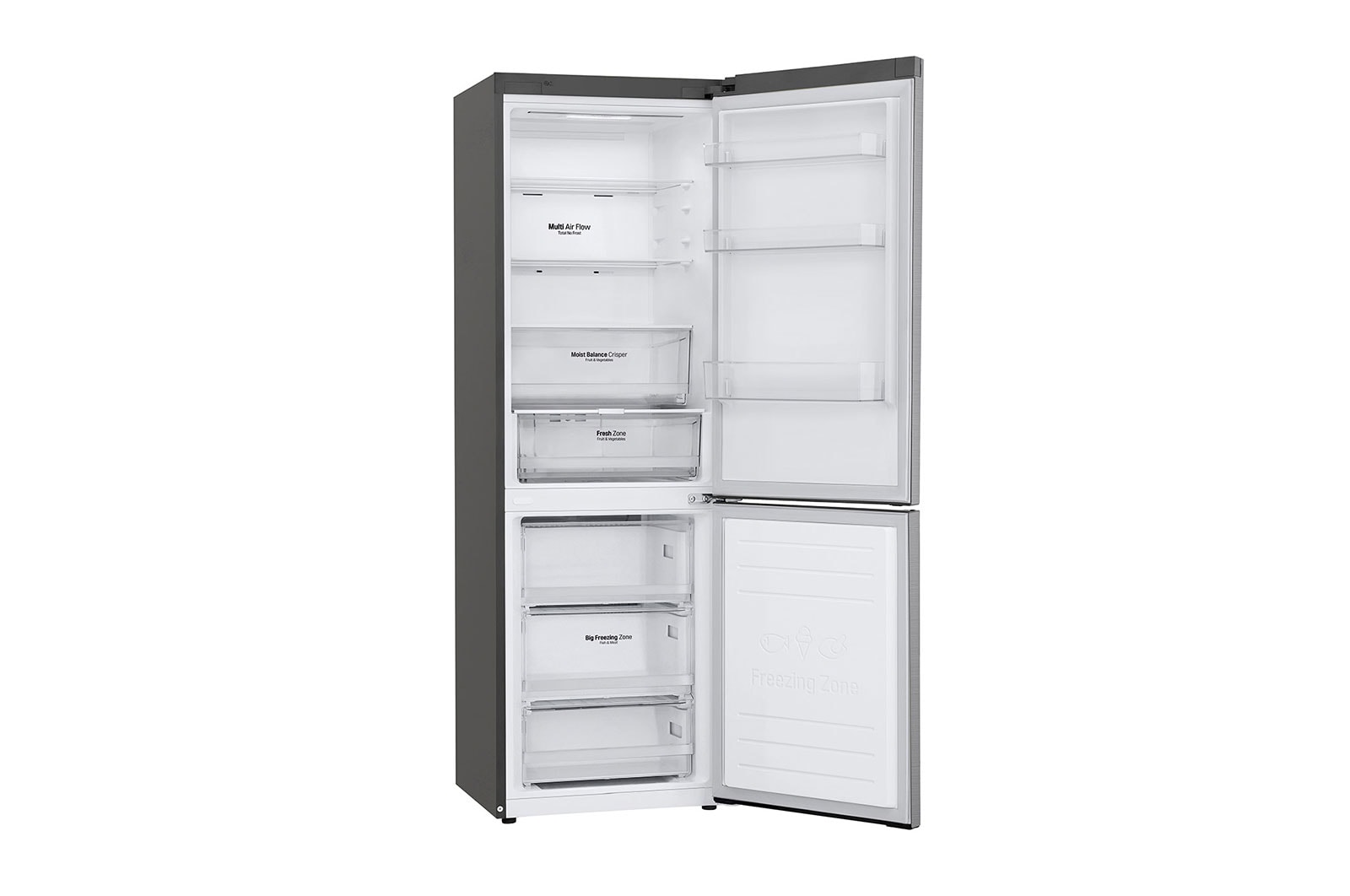 LG Kühl-Gefrierkombination | 341 Liter Nutzinhalt | LINEARCooling™ | SmartThinQ™, GBB61PZFFN
