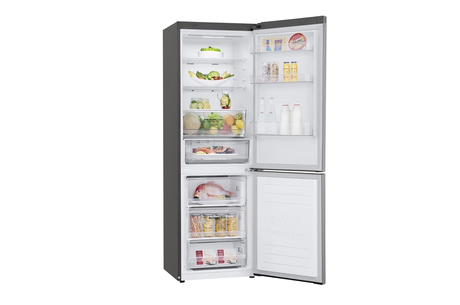 LG Kühl-Gefrierkombination | 341 Liter Nutzinhalt | LINEARCooling™ | SmartThinQ™ , GBB61PZHZN