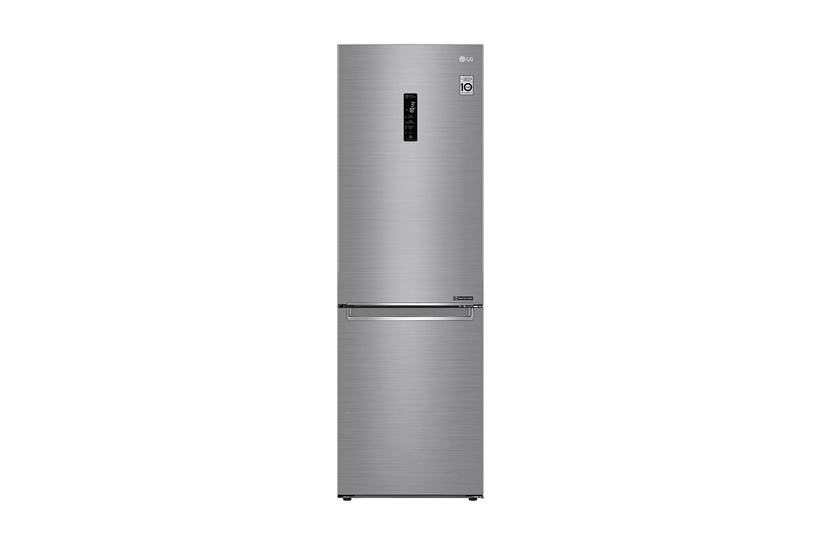 Vorderseite von Kühl-Gefrierkombination | 341 Liter Nutzinhalt | Energieeffizienzklasse D | Steel | 186 cm | Inverter-Linearkompressor | GBB72SWEFN GBB71PZDFN