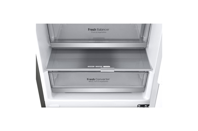 LG Kühl-Gefrierkombination | 341 Liter Nutzinhalt | Energieeffizienzklasse D | Steel | 186 cm | Inverter-Linearkompressor | GBB72SWEFN, GBB71PZDFN