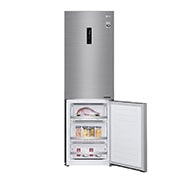 LG Kühl-Gefrierkombination | 341 Liter Nutzinhalt | Energieeffizienzklasse D | Steel | 186 cm | Inverter-Linearkompressor | GBB72SWEFN, GBB71PZDFN