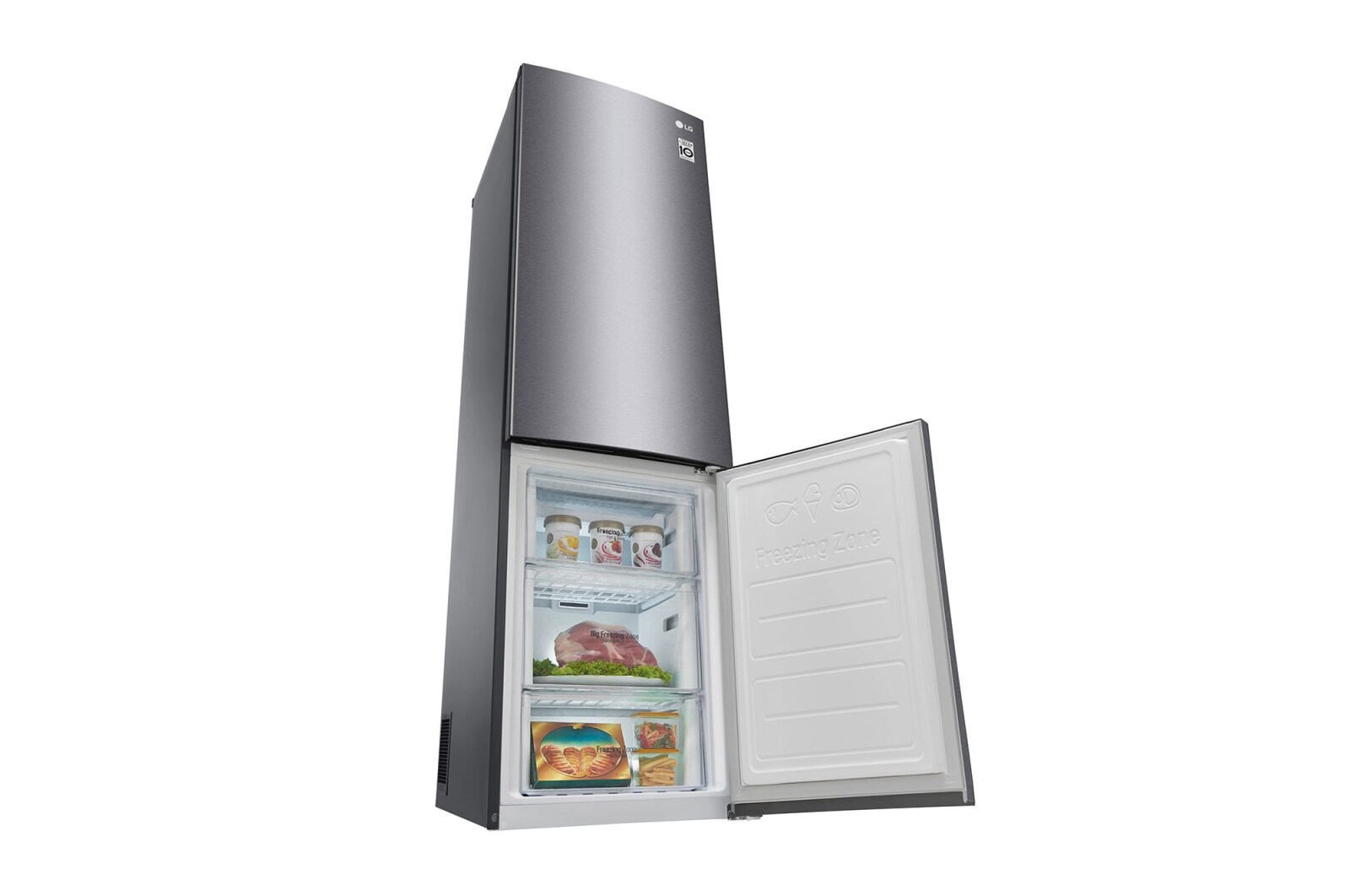 LG Kühl-Gefrierkombination | 343 Liter Nutzinhalt | Smart Diagnosis™, GBP20DSCFS