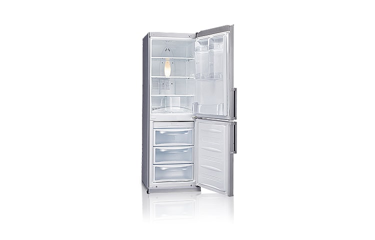LG Kühl-Gefrierkombination mit Multi-Flow-Umluftkühlung und Schnellkühlung, GCB359BLQA