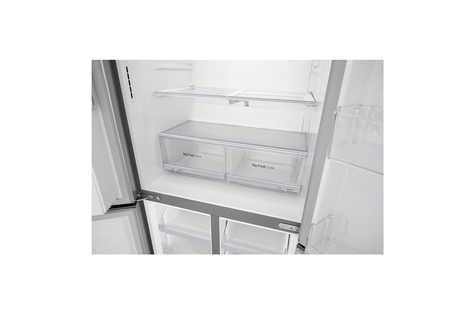 LG Multi-Door mit Eis-, Crushed Ice- und Wasserspender | 506 Liter Kapazität | Energieeffizienzklasse E |  Festwasseranschluss | Steel | GML844PZKZ, GML844PZKZ