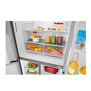 LG Multi-Door mit Eis-, Crushed Ice- und Wasserspender | 506 Liter Kapazität | Energieeffizienzklasse E |  Festwasseranschluss | Steel | GML844PZKZ, GML844PZKZ