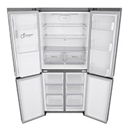 LG Multi-Door mit Eis-, Crushed Ice- und Wasserspender | 506 Liter Kapazität | Energieeffizienzklasse E |  Festwasseranschluss | Steel | GML844PZKZ, GML844PZKZ