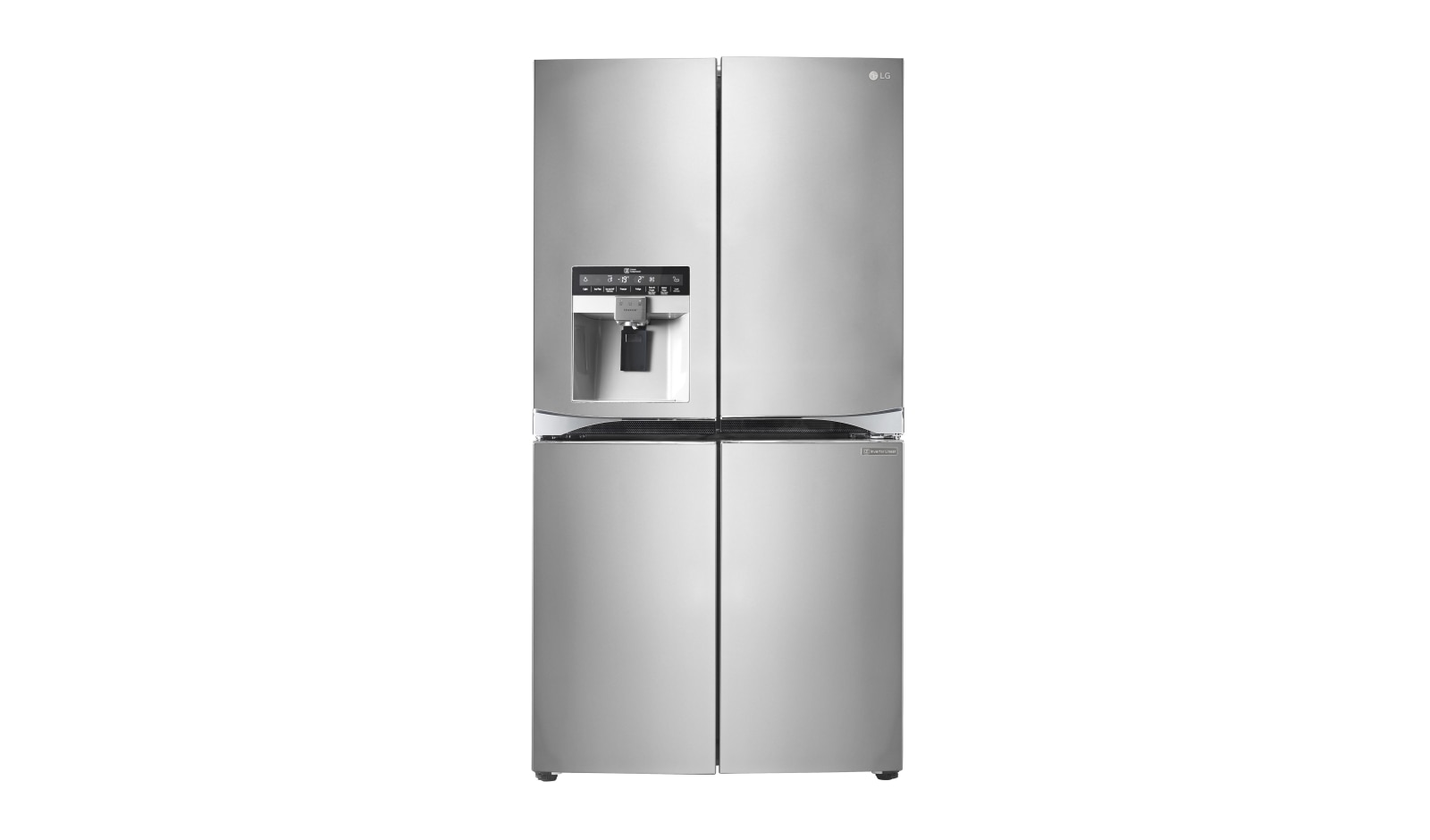 Vorderseite von Multi Door Side by Side mit 4 Türen | Eis- und Wasserspender | Edelstahl-Front GML916NSHZ