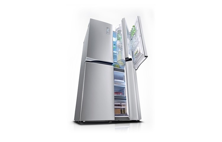 LG Multi Door Kühlgerät mit 601 Litern Nutzinhalt und Smart Eco Door, GMM916NSHV