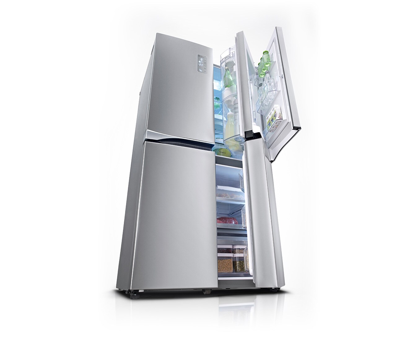 LG Multi Door Kühlgerät mit 601 Litern Nutzinhalt und Smart Eco Door, GMM916NSHV