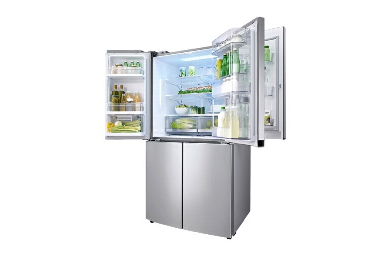 LG Multi Door Kühlgerät mit 601 Litern Nutzinhalt, A++ und Smart Eco Door, GMM916NSHZ