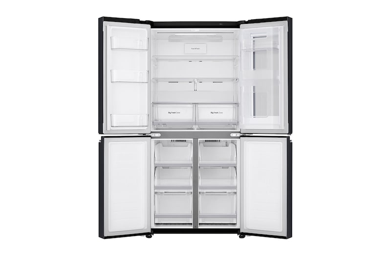 LG Multi-Door mit InstaView Door-in-Door ®  |​ ​Eis-, Crushed Ice- und Wasserspender ​ ​| ​530​ Liter Kapazität | Energieeffizienzklasse ​F​ | ​​Matte Black Steel​ ​| GMQ844MCKV, GMQ844MCKV