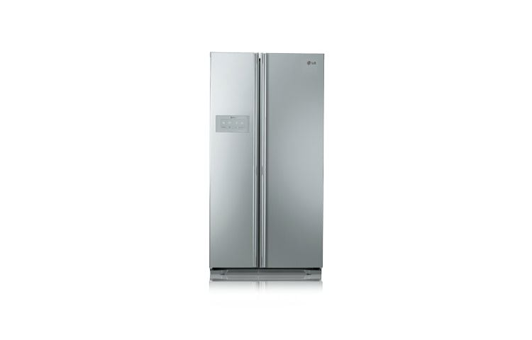 Vorderseite von LG Side-by-Side-Kühlschrank mit 551 l Nutzinhalt,Frische-Highlights wie Fresh O Zone GS5164AEFZ