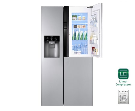 LG Side-by-Side mit modernem Design trifft Effizienz und Komfort | Energieeffizienzklasse* A++, GS9366NECZ
