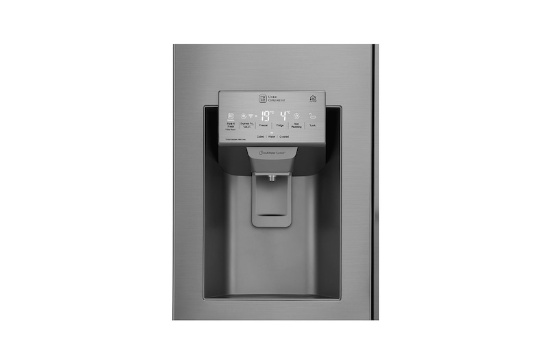 LG Side-by-Side mit InstaView Door-in-Door ®  | Eis-, Crushed Ice- und Wasserspender | 625 Liter Kapazität | Energieeffizienzklasse F | Interner Wassertank 4L | Steel | GSI961PZAZ, GSI961PZAZ