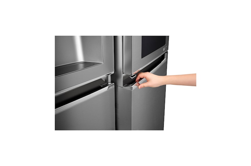 LG Side-by-Side mit InstaView Door-in-Door ®  | Eis-, Crushed Ice- und Wasserspender | 625 Liter Kapazität | Energieeffizienzklasse F | Interner Wassertank 4L | Steel | GSI961PZAZ, GSI961PZAZ
