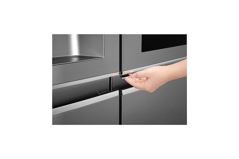 LG Side-by-Side mit InstaView Door-in-Door ®  | Eis-, Crushed Ice- und Wasserspender | 625 Liter Kapazität | Energieeffizienzklasse F | Interner Wassertank 4L | Steel | GSI961PZAZ, GSI961PZAZ