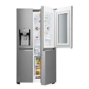 LG Side-by-Side mit InstaView Door-in-Door ®  | Eis-, Crushed Ice- und Wasserspender | 625 Liter Kapazität | Energieeffizienzklasse F | Interner Wassertank 4L | Steel | GSI961PZAZ, GSI961PZAZ