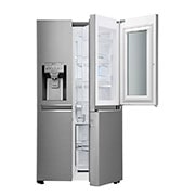 LG Side-by-Side mit InstaView Door-in-Door ®  | Eis-, Crushed Ice- und Wasserspender | 625 Liter Kapazität | Energieeffizienzklasse F | Interner Wassertank 4L | Steel | GSI961PZAZ, GSI961PZAZ