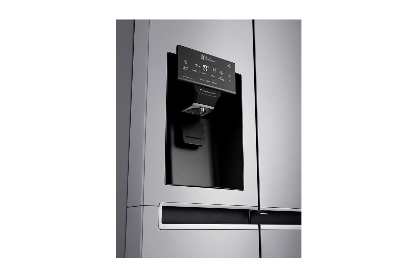 LG Side-by-Side mit Door-in-Door® |  Eis-, Crushed Ice- und Wasserspender  | 625 Liter Kapazität | Energieeffizienzklasse E | Interner Wassertank 4L | Grau | GSJ471DIDZ, GSJ471DIDZ