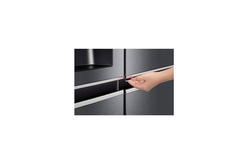 LG Side-by-Side mit Door-in-Door® |  Eis-, Crushed Ice- und Wasserspender  | 625 Liter Kapazität | Energieeffizienzklasse F | Festwasseranschluss  | Dark Graphite | GSJ470DIDV, GSJ470DIDV