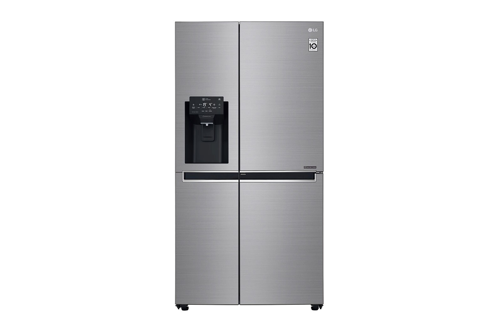 LG Side-by-Side mit Door-in-Door® |  Eis-, Crushed Ice- und Wasserspender  | 625 Liter Kapazität | ​Energieeffizienzklasse​ F | Festwasseranschluss | Steel | GSJ760PZZZ, GSJ760PZZZ