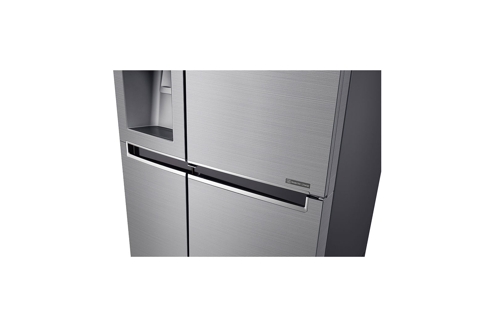 LG Side-by-Side mit Door-in-Door® |  Eis-, Crushed Ice- und Wasserspender  | 625 Liter Kapazität | ​Energieeffizienzklasse​ F | Festwasseranschluss | Steel | GSJ760PZZZ, GSJ760PZZZ