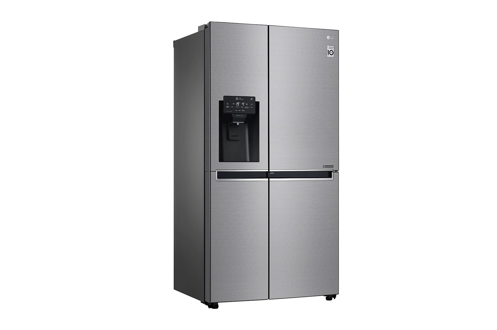 LG Side-by-Side mit Door-in-Door® |  Eis-, Crushed Ice- und Wasserspender  | 625 Liter Kapazität | ​Energieeffizienzklasse​ F | Festwasseranschluss | Steel | GSJ760PZZZ, GSJ760PZZZ
