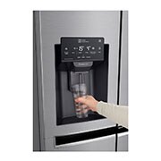 LG Side-by-Side mit Door-in-Door® |  Eis-, Crushed Ice- und Wasserspender  | 625 Liter Kapazität | ​Energieeffizienzklasse​ F | Festwasseranschluss | Steel | GSJ760PZZZ, GSJ760PZZZ