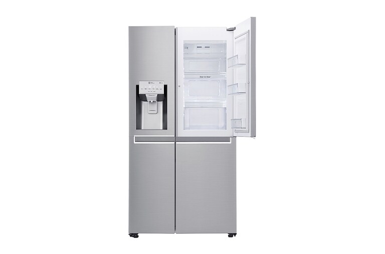 LG Side-by-Side mit Total No Frost | Eis-, Crushed Ice- und Wasserspender| Energieeffizienzklasse*  F, GSJ961NSUZ