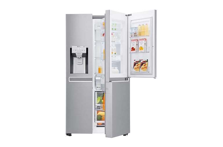 LG Side-by-Side mit Total No Frost | Eis-, Crushed Ice- und Wasserspender| Energieeffizienzklasse*  F, GSJ961NSUZ