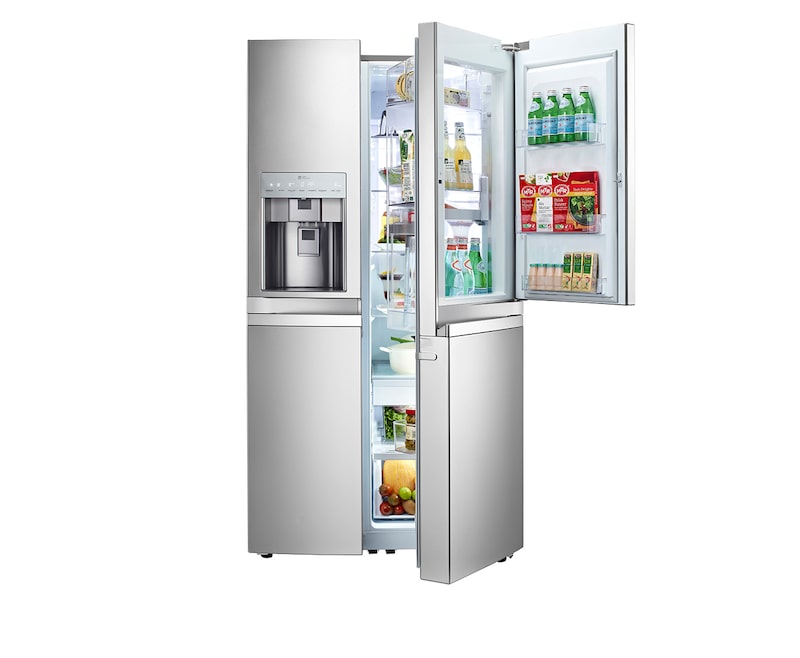 LG Side-by-Side Kühlschrank mit modernem Design, mehr Flexibilität und Energieeffizienzklasse A++, GSJ976NSBZ