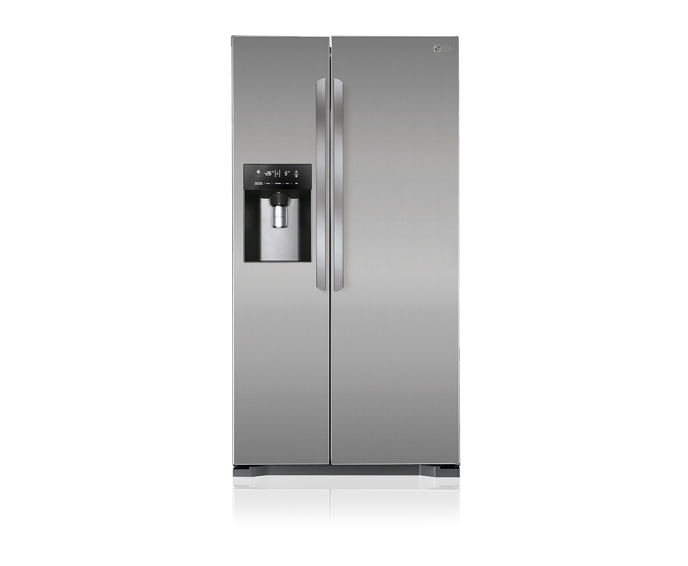 Vorderseite von Side-by-Side-Kühlschrank mit Eis- und Wasserspender und Total No Frost Technologie GSL325PZYZ