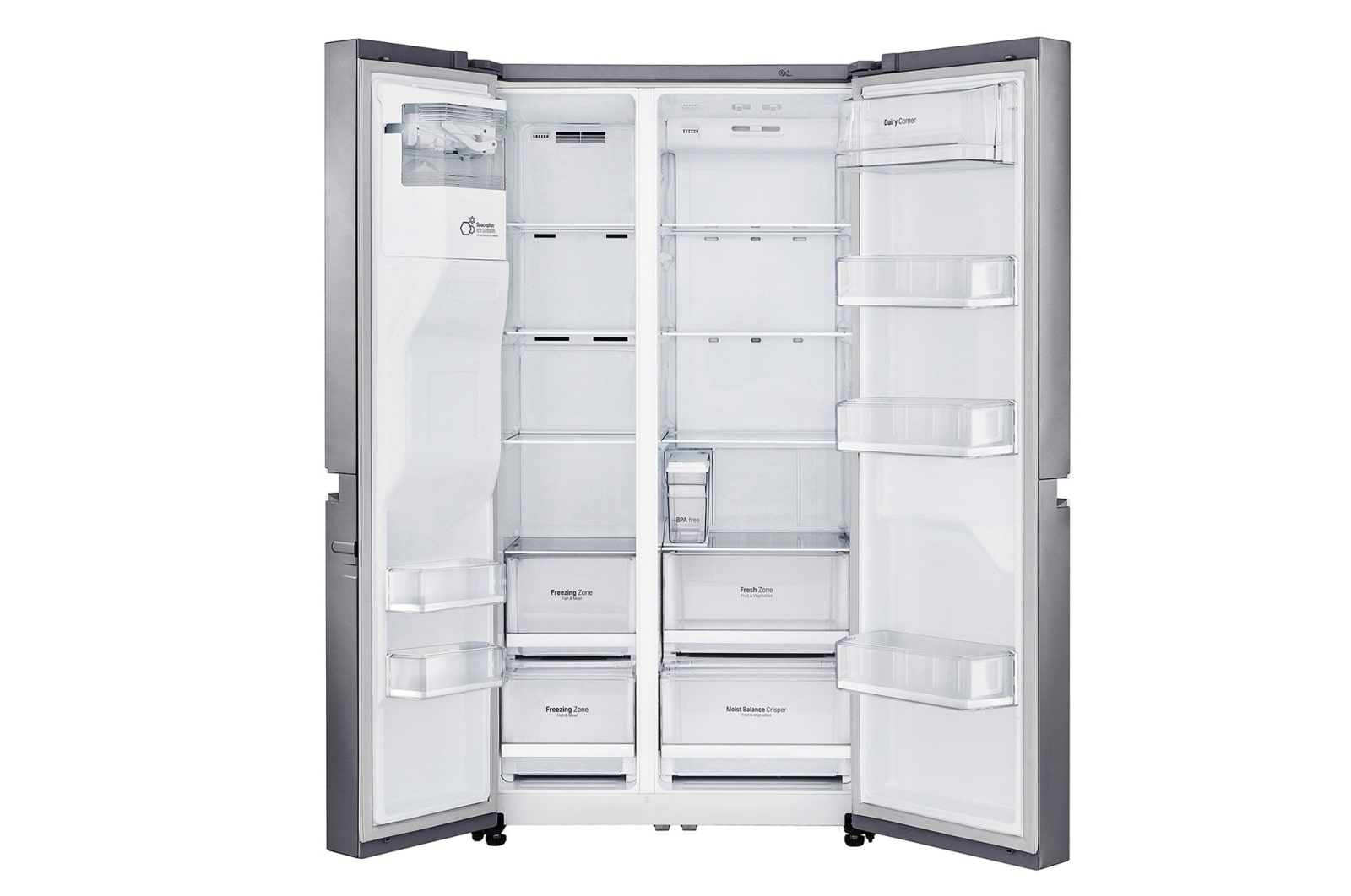 LG Side-by-Side mit Eis-, Crushed Ice- und Wasserspender, GSL461ICEZ