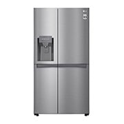 Vorderseite von Side-by-Side Kühlschrank (F, 625L, 179cm hoch) mit Eis-, Crushed Ice- und Wasserspender &amp; internem Wassertank | GSL481PZXZ GSL481PZXZ