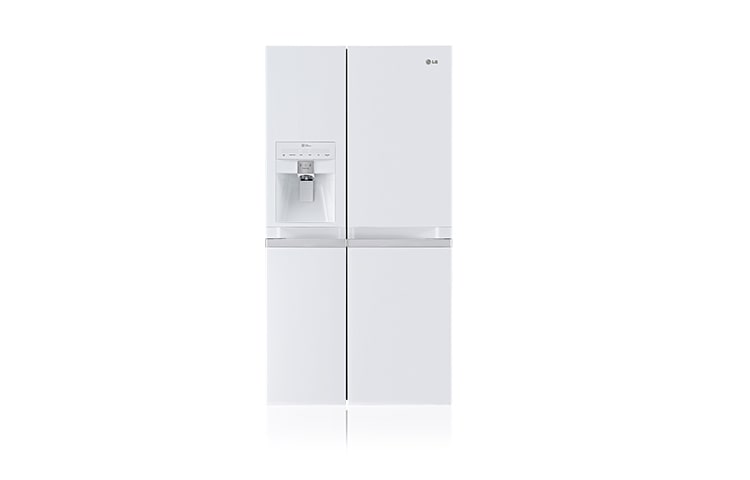 Vorderseite von LG Side-by-Side Kühlschrank mit modernem Design und Energieeffizienzklasse A&#43;&#43; GSL545SWQZ