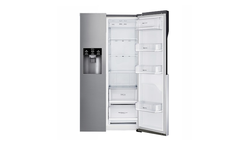 LG F Side-by-Side mit Eis-, Crushed Ice- und Wasserspender und Total No Frost, GSL560PZXV