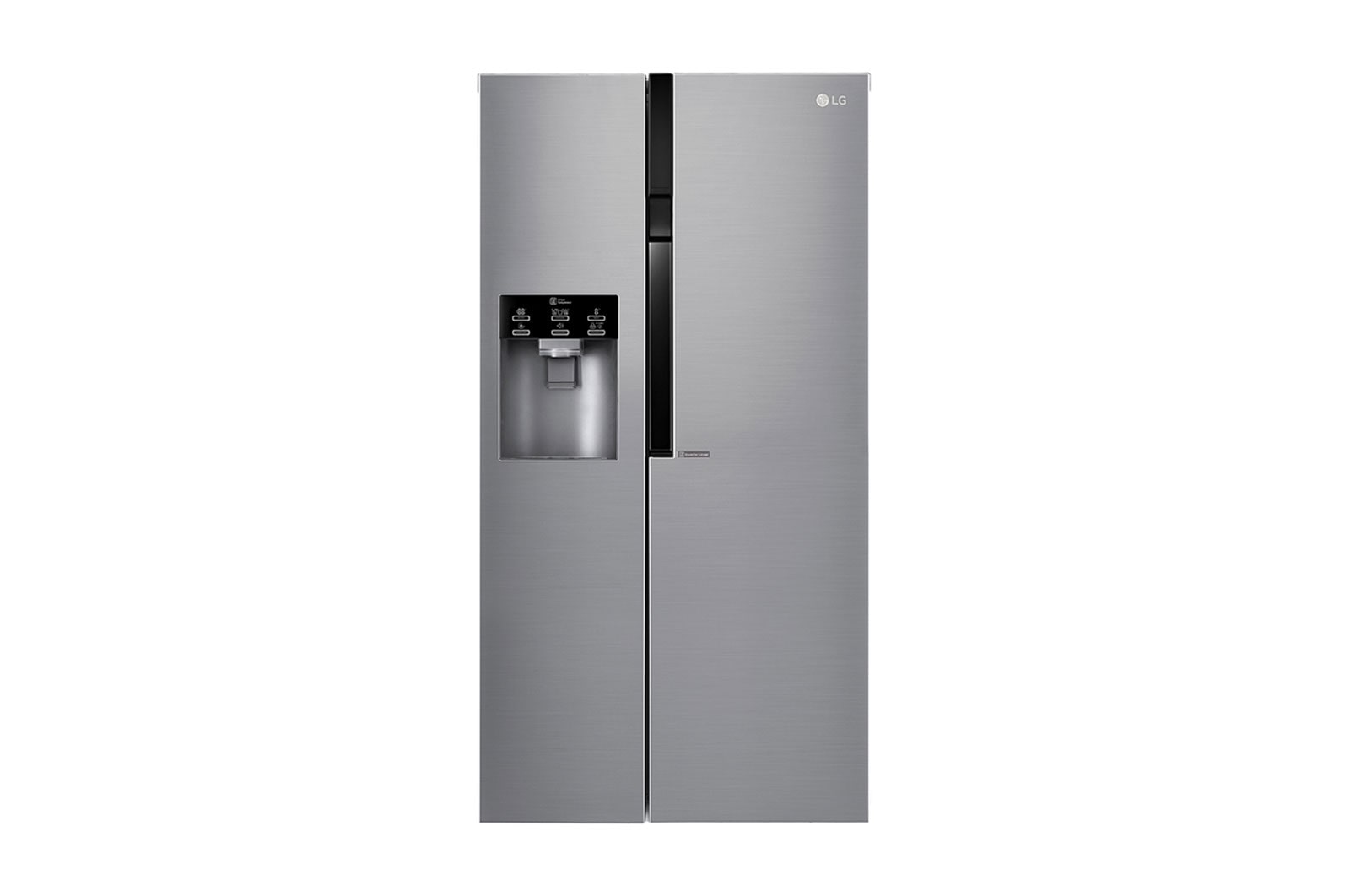 Vorderseite von Side-by-Side mit Eis-, Crushed Ice- und Wasserspender und Total No Frost GSL561PZUV