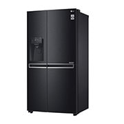 LG Side-by-Side mit Eis-, Crushed Ice- und Wasserspender | 625 Liter Kapazität | ​Energieeffizienzklasse​ F | Interner Wassertank 4L | Matte Black Steel | GSL761MCZZ, GSL761MCZZ
