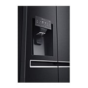 LG Side-by-Side mit Eis-, Crushed Ice- und Wasserspender | 625 Liter Kapazität | ​Energieeffizienzklasse​ F | Interner Wassertank 4L | Matte Black Steel | GSL761MCZZ, GSL761MCZZ