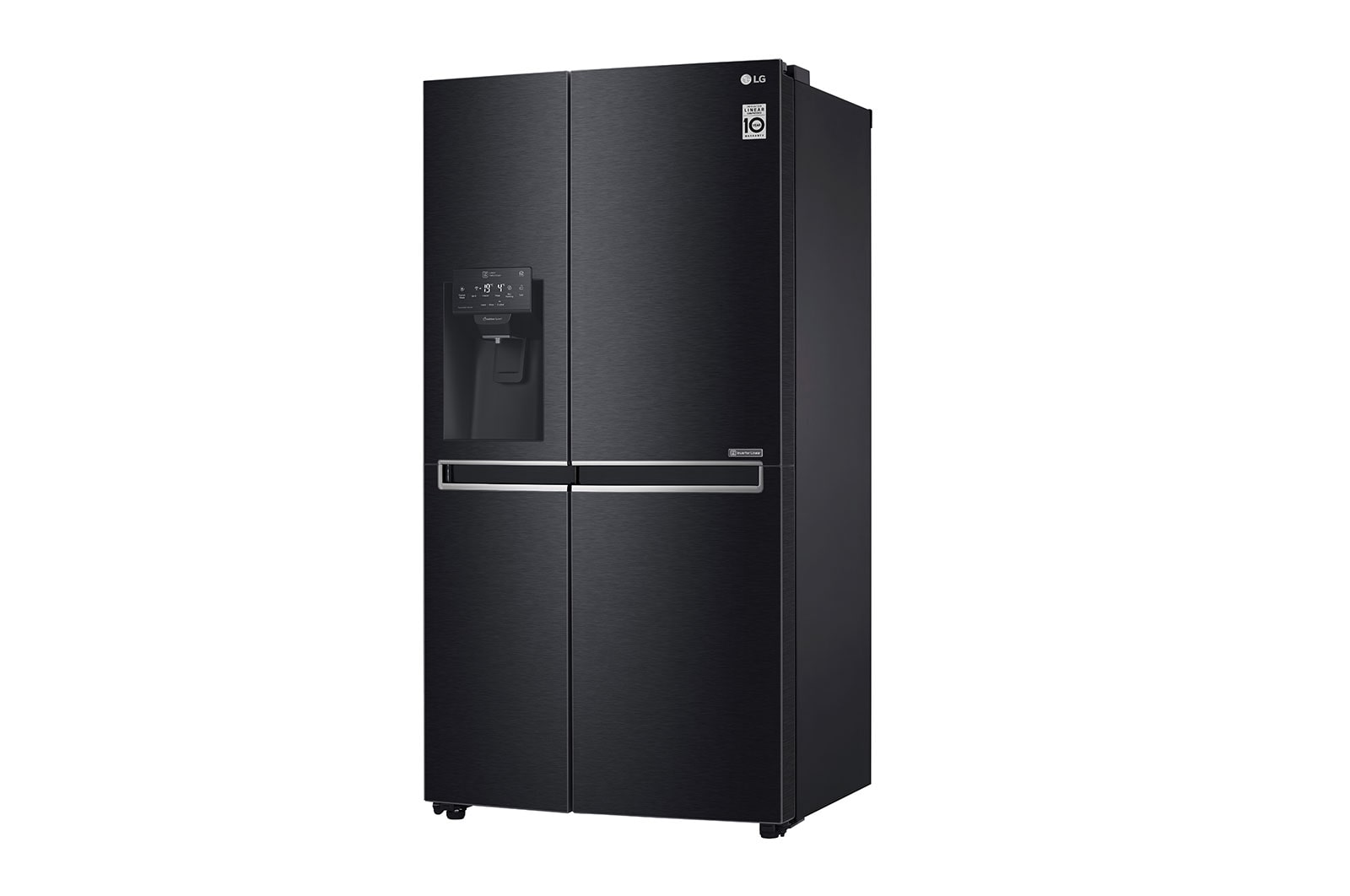 LG Side-by-Side mit Eis-, Crushed Ice- und Wasserspender | 625 Liter Kapazität | ​Energieeffizienzklasse​ F | Interner Wassertank 4L | Matte Black Steel | GSL761MCZZ, GSL761MCZZ