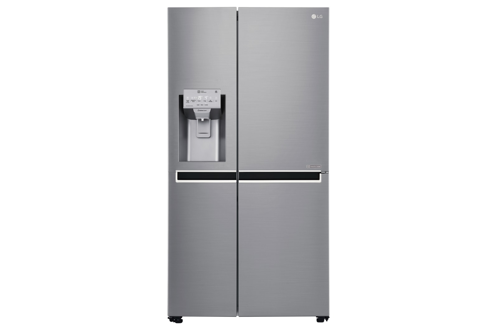 Vorderseite von Side-by-Side mit Eis-, Crushed Ice- und Wasserspender | Total No Frost | Energieeffizienzklasse* A&#43;&#43; GSL961PZBZ