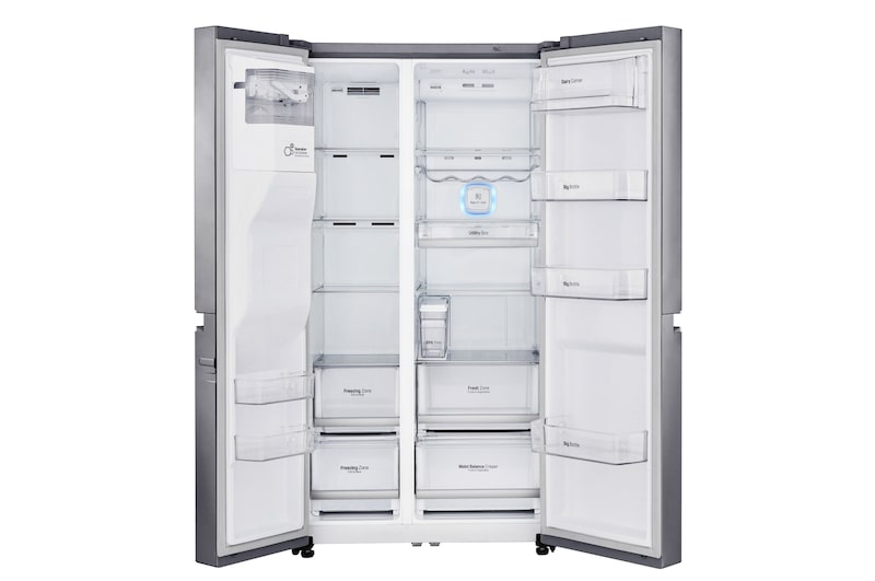 LG Side-by-Side mit Eis-, Crushed Ice- und Wasserspender | Total No Frost | Energieeffizienzklasse* A++, GSL961PZBZ