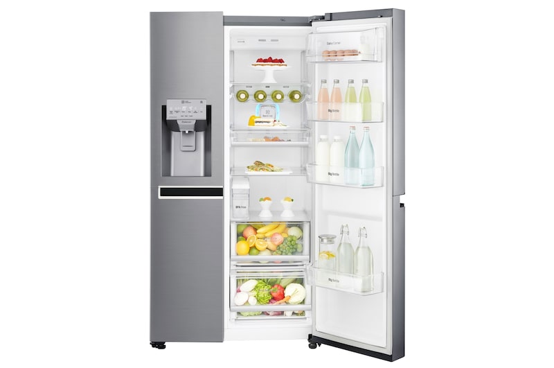 LG Side-by-Side mit Eis-, Crushed Ice- und Wasserspender | Total No Frost | Energieeffizienzklasse* A++, GSL961PZBZ