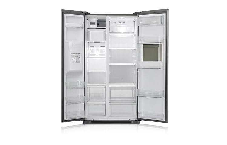 LG Side-by-Side Kühlschrank mit Eis- und Wasserspender, Soft Touch Barfach und Total No Frost Technologie, GSP325PVCV