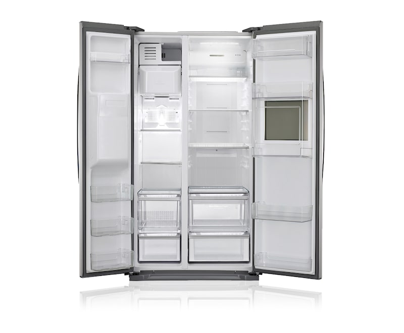 LG Side-by-Side Kühlschrank mit Eis- und Wasserspender, Soft Touch Barfach und Total No Frost Technologie, GSP325PZCV