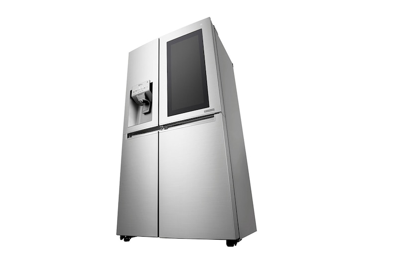 LG Side-by-Side mit InstaView Door-in-Door® | Eis-, Crushed Ice- und Wasserspender  | 625 Liter Kapazität | Energieeffizienzklasse F | Interner Wassertank 4L | Edelstahl | GSX961NEAZ, GSX961NEAZ