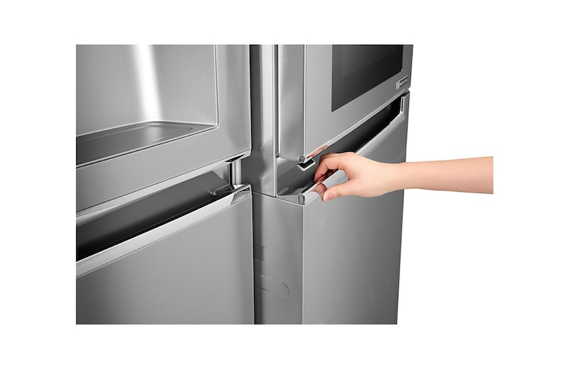 LG Side-by-Side mit InstaView Door-in-Door® | Eis-, Crushed Ice- und Wasserspender  | 625  Liter Kapazität |​ ​​​​​​Energieeffizienzklasse​ F​ | Interner Wassertank 4L | Edelstahl | GSX961NEVZ, GSX961NEVZ