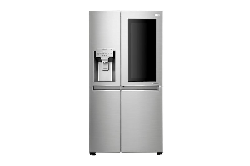 LG Side-by-Side mit InstaView Door-in-Door® | Eis-, Crushed Ice- und Wasserspender  | 625  Liter Kapazität |​ ​​​​​​Energieeffizienzklasse​ F​ | Interner Wassertank 4L | Edelstahl | GSX961NEVZ, GSX961NEVZ